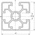 RS PRO Silver Aluminium, Anodized Profile Strut, 45 x 45 mm, 10mm Groove, 3m Length