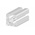 RS PRO Silver Aluminium, Anodized Profile Strut, 45 x 45 mm, 10mm Groove, 3m Length