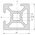 RS PRO Silver Aluminium, Anodized Profile Strut, 20 x 20 mm, 6mm Groove, 3m Length