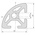 RS PRO Silver Aluminium, Anodized Profile Strut, 20 x 20 mm, 5mm Groove, 1m Length