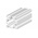 RS PRO Silver Aluminium, Anodized Profile Strut, 40 x 40 mm, 5mm Groove, 2m Length