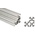 Bosch Rexroth Silver Aluminium Profile Strut, 30 x 60 mm, 8mm Groove, 2000mm Length