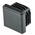 RS PRO Black Square Tube Plug, 25mm