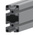 RS PRO Silver Aluminium Profile Strut, 40 x 80 mm, 8mm Groove, 2000mm Length