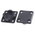 RS PRO Black End Cap, 40 x 40 mm Strut Profile, 8mm Groove