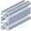 RS PRO Silver Aluminium Profile Strut, 20 x 40 mm, 5mm Groove, 1000mm Length