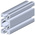 RS PRO Silver Aluminium Profile Strut, 20 x 40 mm, 5mm Groove, 2000mm Length