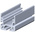RS PRO Silver Aluminium Roller Guide Rail, 40 x 40 mm, 5mm Groove