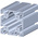 RS PRO Silver Aluminium Profile Strut, 80 x 80 mm, 8mm Groove, 3000mm Length