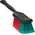 Vikan Soft Bristle Black Scrubbing Brush, 45mm bristle length, Polyester bristle material