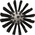 Vikan Medium Bristle Black Scrub Brush, 24mm bristle length, Polyester, Polypropylene, Stainless Steel bristle material