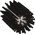 Vikan Medium Bristle Black Scrub Brush, 24mm bristle length, Polyester, Polypropylene, Stainless Steel bristle material