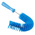 Vikan Medium Bristle Blue Scrubbing Brush, Polyester bristle material