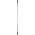 Vikan Red Anodised Aluminium, Polypropylene Mop Handle, 1.46m