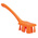 Vikan Hard Bristle Orange Scrubbing Brush, 37mm bristle length, PET bristle material