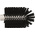 Vikan Medium Bristle Black Scrub Brush, 37mm bristle length, Polyester, Polypropylene, Stainless Steel bristle material