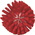 Vikan Medium Bristle Red Scrub Brush, 60mm bristle length, Polyester, Polypropylene, Stainless Steel bristle material