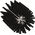 Vikan Medium Bristle Black Scrub Brush, 30mm bristle length, Polyester, Polypropylene, Stainless Steel bristle material