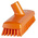 Vikan Very Hard Bristle Orange Deck Brush, 24mm bristle length, Polyester, Polypropylene, Stainless Steel bristle