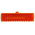 Vikan Very Hard Bristle Orange Deck Brush, 24mm bristle length, Polyester, Polypropylene, Stainless Steel bristle