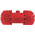 Vikan Soft Bristle Red Scrubbing Brush, 44mm bristle length, Polyester, Polypropylene, Stainless Steel bristle material