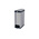 Rubbermaid Commercial Products Slim Jim 50L Black Pedal Galvanised Steel Waste Bin