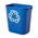 Rubbermaid Commercial Products Rubbermaid Commercial Deskside Recycling Container 12L Blue Polypropylene Waste Bin