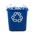 Rubbermaid Commercial Products Rubbermaid Commercial Deskside Recycling Container 12L Blue Polypropylene Waste Bin
