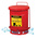 Justrite 23L Red Flip Steel Oily Waste Can