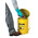 Justrite 53L Yellow Flip Steel Oily Waste Can