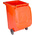 RS PRO 240L Red Flip PP Waste Bin