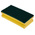 RS PRO Black, Yellow Sponge Scourer 150mm x 65mm x 40mm, for Industrial, Kitchen Use