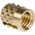 RS PRO, M3 Brass Threaded Insert diameter 4mm Depth 4.78mm