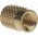 RS PRO, M4 Brass Threaded Insert diameter 5.6mm Depth 7.95mm
