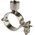 RS PRO Stainless Steel Silver Hinged Pipe Clamp, 1/2 in BSP