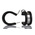 RS PRO 22mm Black, Stainless Steel 304 P Clip