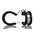 RS PRO 28mm Black, Stainless Steel 304 P Clip