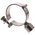 RS PRO Stainless Steel Silver Hinged Pipe Clamp, 2 1/2in