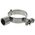 RS PRO Stainless Steel Silver Hinged Pipe Clamp, 2 1/2in