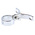 RS PRO Chrome Plated Brass Silver Pipe Clamp 152mm x 20mm