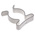 RS PRO 31.75mm Steel Spring Clip, 43.26mm x 11.11mm x 53.98mm, 4BA