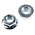 RS PRO, Bright Zinc Plated Steel Flanged Hex Nut, DIN 6923, M12
