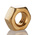 RS PRO, Plain Brass Hex Nut, DIN 934, M6