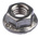 RS PRO, Plain Stainless Steel Flanged Hex Nut, DIN 6923, M5