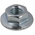 RS PRO, Plain Stainless Steel Flanged Hex Nut, DIN 6923, M10