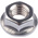 RS PRO, Plain Stainless Steel Flanged Hex Nut, DIN 6923, M8