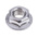 RS PRO, Plain Stainless Steel Flanged Hex Nut, DIN 6923, M6