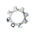 Bright Zinc Plated Steel External Tooth Lock Washer, M4