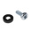 RS PRO 2 piece Nylon 66 Domed Cap & Cup Washer Kit