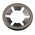 RS PRO Enamelled Steel Open Push-On Fastener for 2mm Shaft